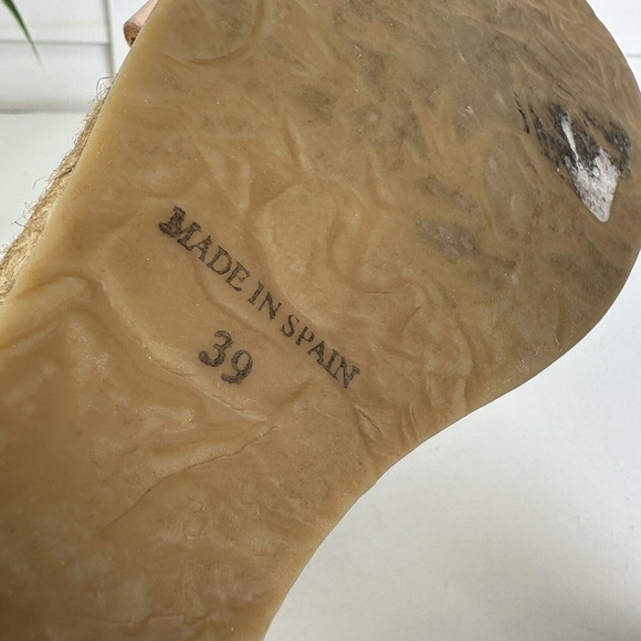Eric Michael Rose Gold Metallic Espadrille Wedge Sandals Spain‎ Shoes EU 39 US 9 - Picture 9 of 10